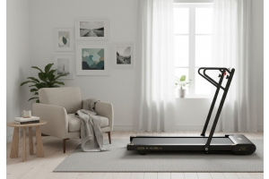 Gåband T6 i ett ljust vardagsrum med stort fönster