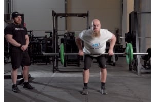 Josef och Marcus visar hur man utför skivstångsrodd