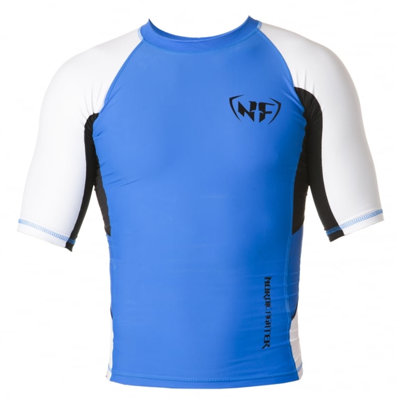 NF Rash Guard Long Sleave Blue, black and white