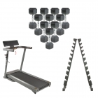 Cardio & Hantelpaket – löpband, hantlar och ställ hemma