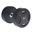 Paket med 15 par hantlar (10 - 45kg) och hantelställ