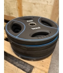 UTFÖRSÄLJNING-Thor Fitness Svarta PU Viktskivor Med Handtag 20KG
