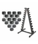 Hantelpaket 1-10kg + hantelställ