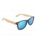 TF sun glasses träbågar - Blå lins