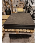 REA - Svart 30mm Gummigolv 1 x 1m, Raka kanter