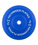 Teknikvikt i plast 2kg , ihålig. 45cm diameter, 80mm tjocklek