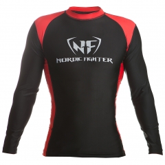 NF Rash Guard Long Sleave Red/Black