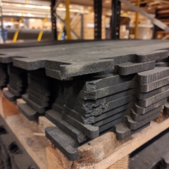 REA - Helsvart 10mm Tjockt Gummigolv 1 x 1m, pussel