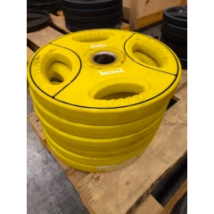 UTFÖRSÄLJNING-Thor Fitness Färgade PU Viktskivor Med Handtag 15KG