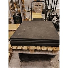 REA - Svart 30mm Gummigolv 1 x 1m, Raka kanter