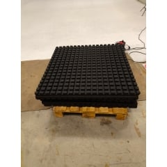 REA - Svart 40mm Gummigolv 1 x 1m, Raka kanter