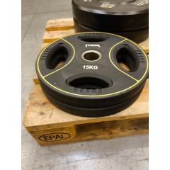 UTFÖRSÄLJNING-Thor Fitness Svarta PU Viktskivor Med Handtag 15KG