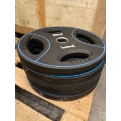 UTFÖRSÄLJNING-Thor Fitness Svarta PU Viktskivor Med Handtag 20KG