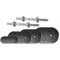 Rasch byggbara hantelset i järn 80 kg