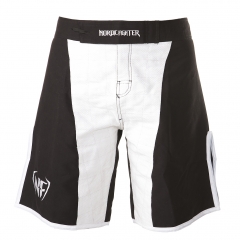 Straight Blast Gym MMA Shorts Black & White - Slimfit