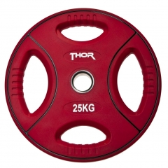 Thor Fitness Färgade PU Viktskivor Med Handtag - 50mm