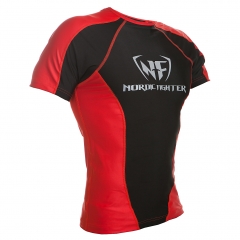 NF Rash Guard Short Sleave Black/Red