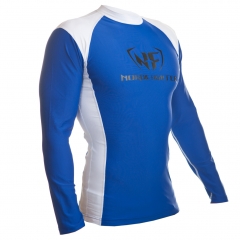 NF Rash Guard Long Sleave White/Blue