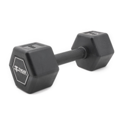 Fully Rubber Coated Hex Dumbbell