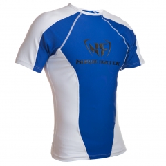 NF Rash Guard Short Sleave White/Blue