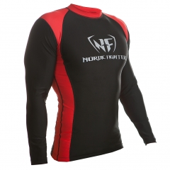 NF Rash Guard Long Sleave Red/Black