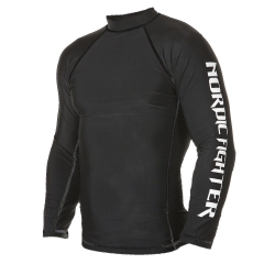 NF Rash Guard Long Sleave Black with logo on arm