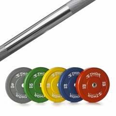 Thor Fitness Färgade Bumper Paket 150kg med skivstång