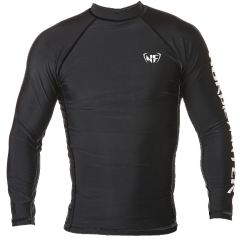 NF Rash Guard Long Sleave Black with logo on arm