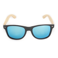 TF sun glasses träbågar - Blå lins