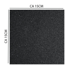 Helsvart 10mm tjockt gummigolv 1 x 1m (CA 15x15cm) - VARUPROV