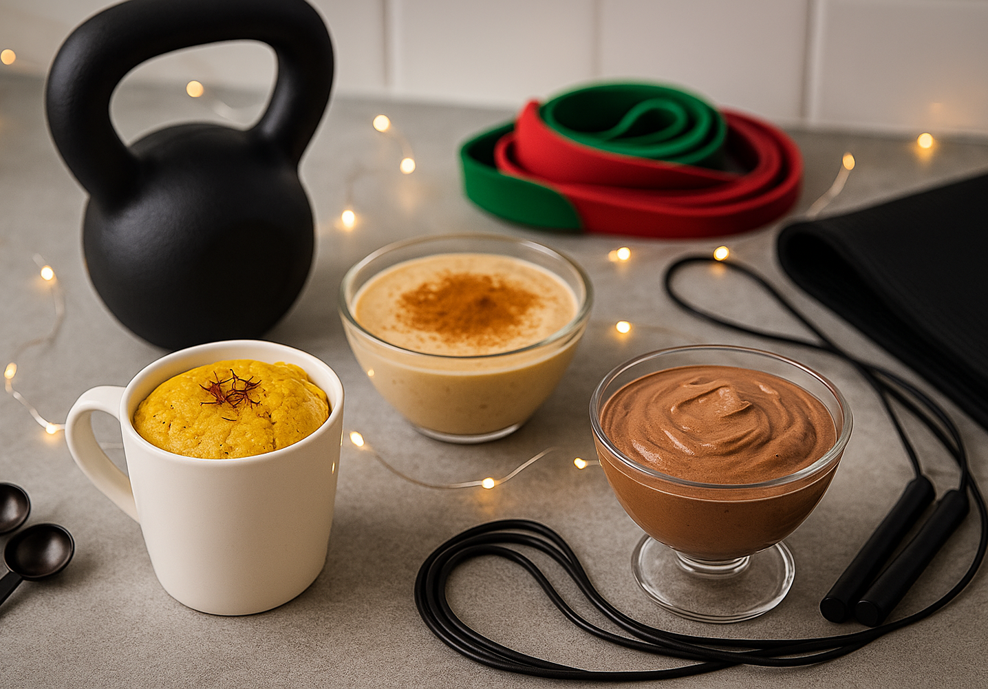 Juliga desserter med saffran och protein