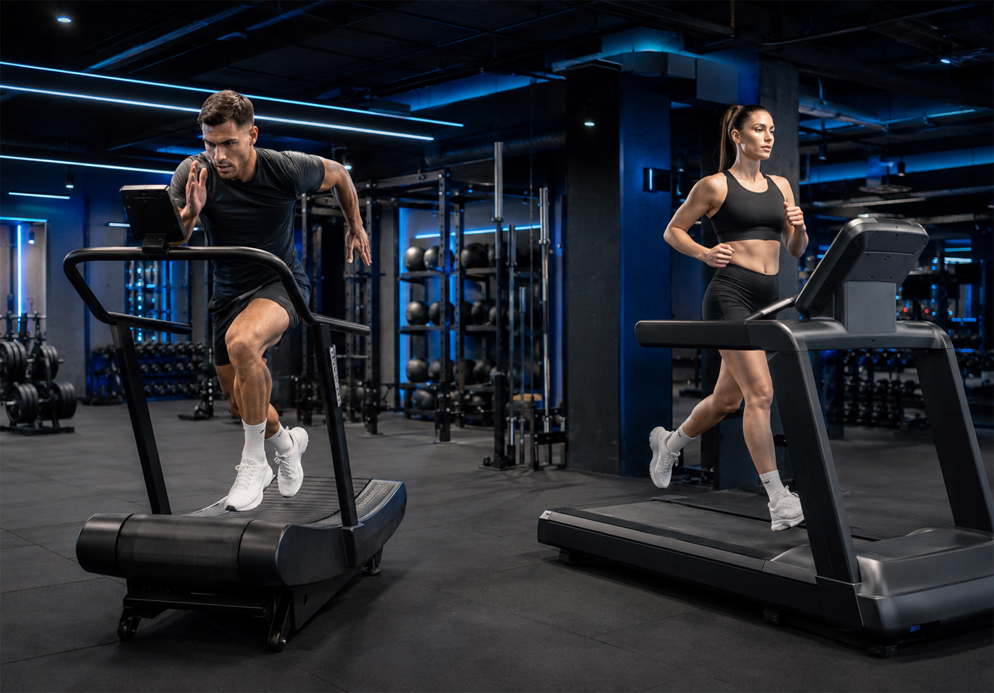 Vad är skillnaden på Curved runner och vanligt löpband?